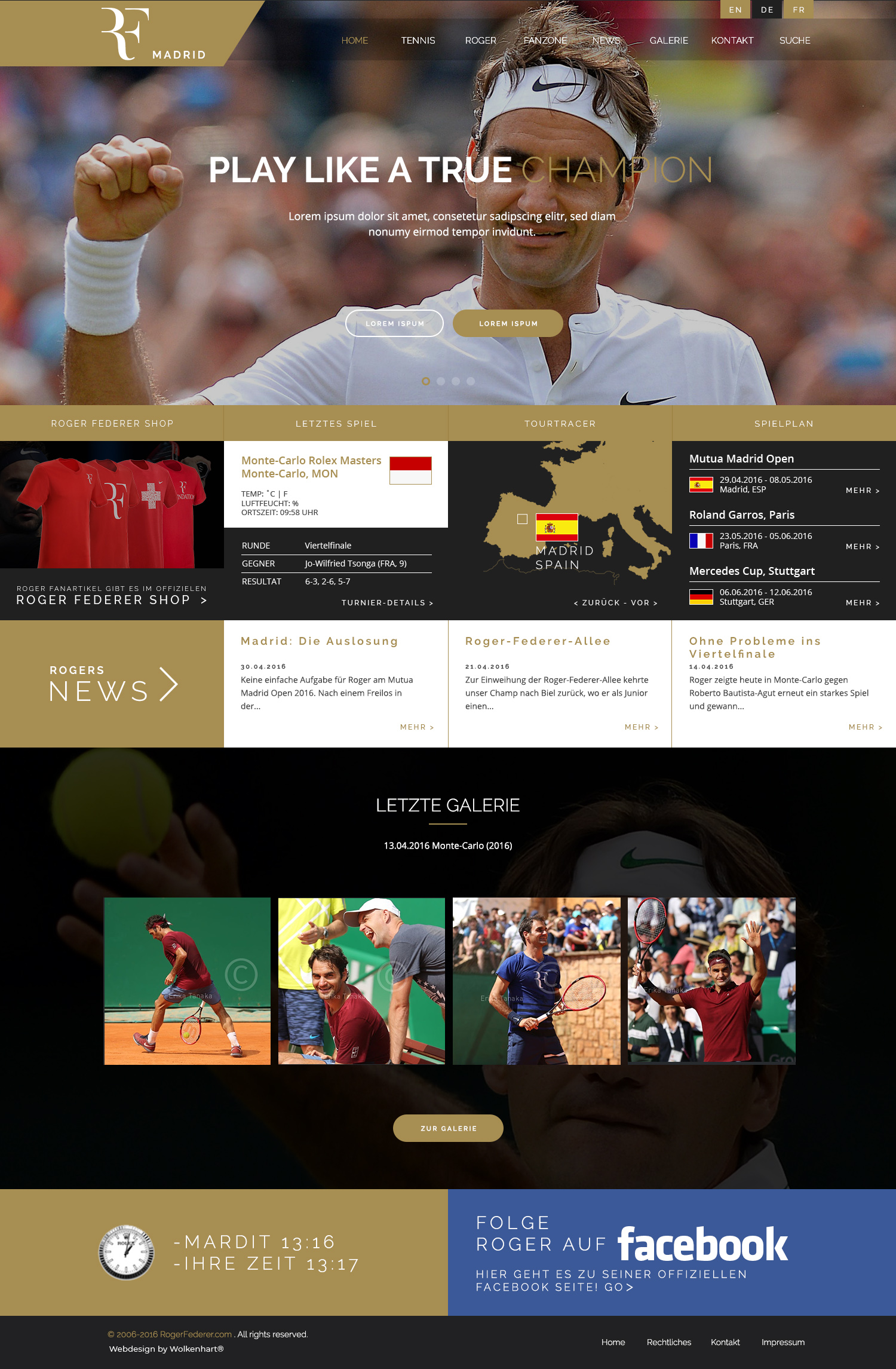 Roger Federer Screendesign